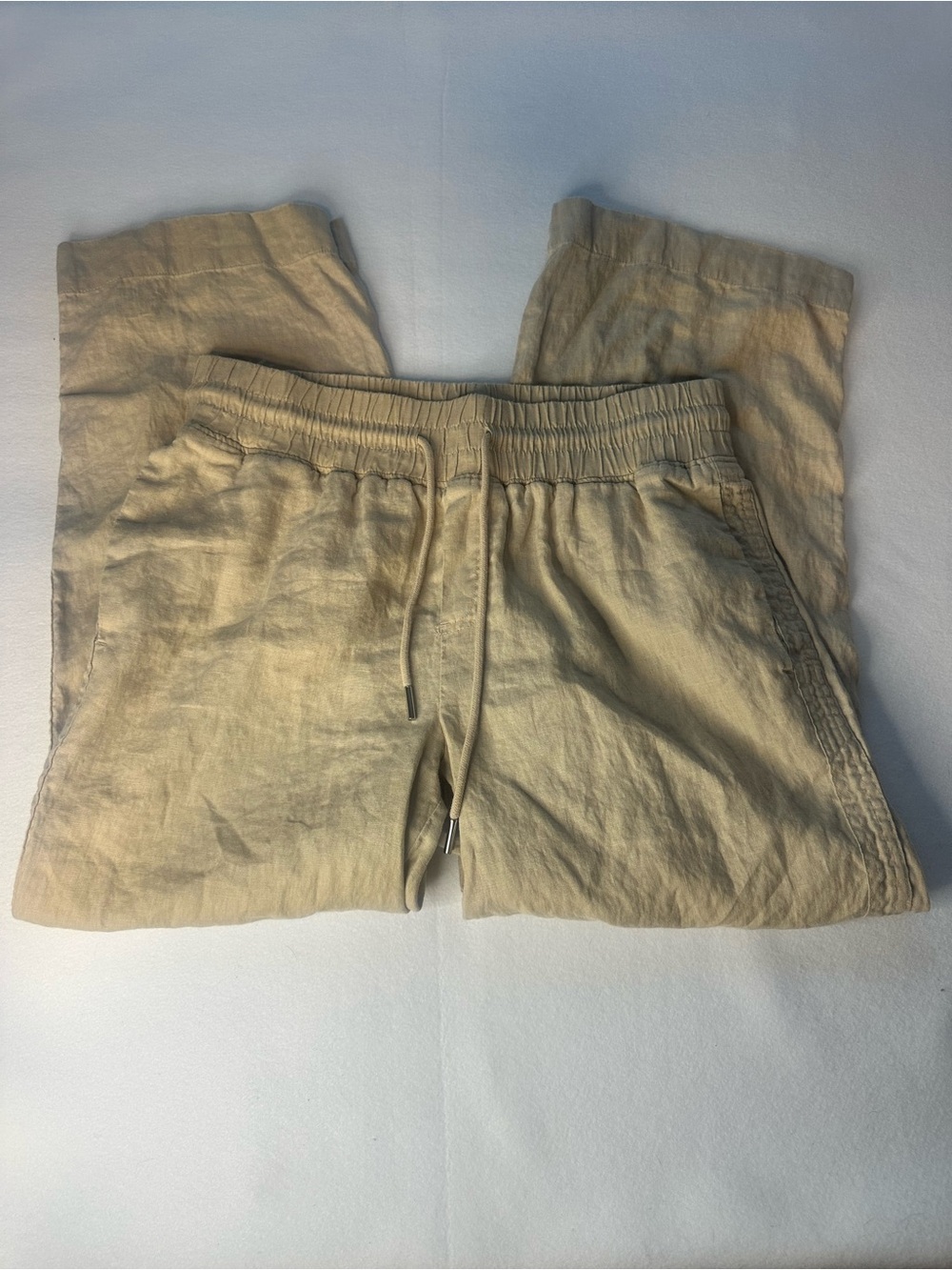 Quince Linen Wide Leg Drawstring Pants